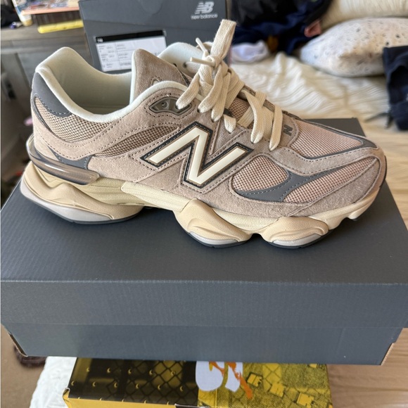 New Balance Shoes - New Balance Taupe and Charcoal Sneakers